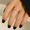 Knot 925 Sterling Silver Micro Pave Clear Cubic Zirconia Finger Rings for Women FS-WG39CEA-12-2