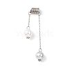 Round ABS Plastic Imitation Pearl Pendants PALLOY-JF04684-01-1