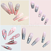 8 Sheets 4 Styles Laser Heart Pattern Nail Art Sticker DIY-CY0001-90-4