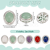 6Pcs 6 Styles Brass Pave Natural Amethyst & Rose Quartz & White Agate & Green Aventurine & Carnelian & Lapis Lazuli Multi-Strand Links KK-BC0015-16-2