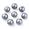Spray Painted ABS Plastic Imitation Pearl Beads OACR-T015-05C-02-3