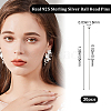 30Pcs 925 Sterling Silver Ball Head Pins STER-BBC0005-96B-2