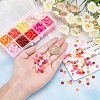 SUNNYCLUE 2700Pcs 10 Colors Flat Round Eco-Friendly Handmade Polymer Clay Beads CLAY-SC0001-33A-3