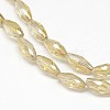 Electroplate Crystal Glass Rice Beads Strands EGLA-F042-A08-1