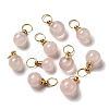 Natural Rose Quartz Openable Perfume Bottle Pendants G-A026-02B-1