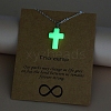 Synthetic Luminous Stone Pendant Necklaces PW-WG52562-02-1