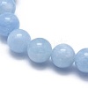 Natural & Dyed White Jade Bead Stretch Bracelets BJEW-K212-C-018-3