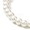 Round Glass Pearl Beads Stretch Bracelet for Teen Girl Women BJEW-JB07075-4