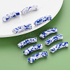 Opaque Spray Painted Acrylic Beads MACR-S372-002F-B05-6