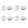 8Pcs 304 Stainless Steel Vortex Cuff Earrings EJEW-FI0003-29P-1