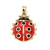 Brass Micro Pave Cubic Zirconia & Enamel Pendants KK-F917-04A-2
