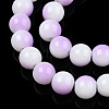 Two Tone Opaque Baking Paint Glass Beads Strands LS-DGLA-Q027-8mm-02-3