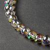 Transparent Electroplate Glass Beads Strands EGLA-I015-01C-4