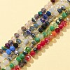 5 Strands 5 Colors Electroplate Glass Beads Strands EGLA-FS0001-31-2