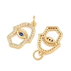 Brass Micro Pave Cubic Zirconia Pendants CU-CBAB719-04G-G-2