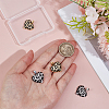 4Pcs 2 Colors Brass Micro Pave Cubic Zirconia Pendants KK-ME0004-69-3