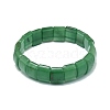 Natural Green Aventurine Rectangle Beaded Stretch Bracelet BJEW-E379-01H-2