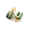 Brass Pave Cubic Zirconia Pendants KK-H078-33G-01-2