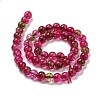Crackle Glass Round Bead Strands CCG-C001-01B-02-3