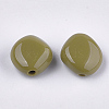 Opaque Acrylic Beads X-MACR-T025-02B-2