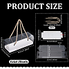 Rectangle Folding Paper & Plastic Storage Boxes with Polyester Rope Handle CON-WH0089-171A-01-2