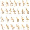26pcs 26 Styles Brass Charms KK-SC0006-32-1