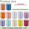 12 Rolls 12 Colors Metallic Sewing Thread OCOR-CY0002-02B-2