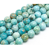 Natural Gemstone Hemimorphite Round Beads Strands G-L145-8mm-01-1