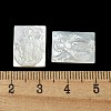 Carved Natural White Shell Cabochons SSHEL-N038-07-06-3