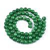 Natural Dyed Yellow Jade Gemstone Bead Strands G-R271-8mm-Y13-2