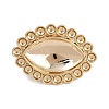 Horse Eye Brass Pad Ring Settings KK-Z122-21G-3