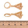 Brass Micro Pave Clear Cubic Zirconia Leverback Earrings EJEW-K300-28G-5