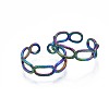 304 Stainless Steel Oval Wrap Cuff Ring RJEW-N038-093-1