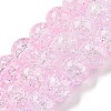 Spray Painted Crackle Glass Beads Strands DGLA-C002-6mm-03-3