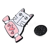 Cartoon Cat with Heart Zinc Alloy Enamel Pin Brooch JEWB-C034-06A-EB-3