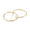 Brass Beaded Big Hoop Earrings for Women EJEW-G297-05G-2