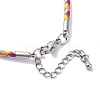 Polyester Cord Braided Bracelet Makings MAK-Z003-01P-25-3