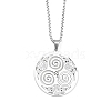 201 Stainless Steel Pendant Necklaces for Man NJEW-Q336-04B-P-1
