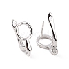 Brass Hoop Earring Findings with Latch Back Closure LS-KK-D086-11P-1