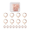 Brass Leverback Earring Findings KK-TA0007-89RG-1