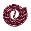 Baking Paint Pearlized Glass Pearl Round Bead Strands HY-Q003-6mm-14-2