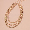 Alloy Chain 3 Layered Necklaces FS-WG7F0DA-06-1