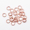 Brass Open Jump Rings KK-G277-10mm-RG-NR-1