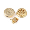 Brass Micro Pave Clear Cubic Zirconia Box Clasps KK-L255-02G-07-2