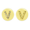 Brass Micro Pave Clear Cubic Zirconia Beads KK-T030-LA843-VX3-3