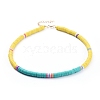 Handmade Polymer Clay Heishi Beaded Choker Necklaces NJEW-JN02722-2
