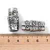 Tibetan Style 316 Surgical Stainless Steel Magnetic Clasps Hand Polished STAS-P362-12A-AS-3