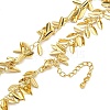 Rack Plating Brass Leaf Tassel Necklaces for Women NJEW-C059-29G-2