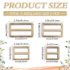 8Pcs 4 Styles Alloy Slider Buckles FIND-GF0007-01AB-2