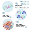 20Pcs 2 Colors Gradient Color Transparent Resin Pendants RESI-AR0001-24-4
